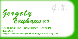 gergely neuhauser business card